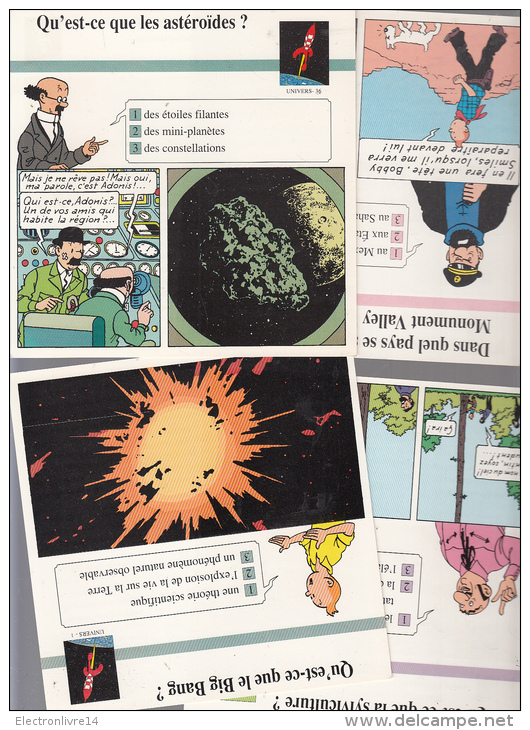 Lot  D'une Quarantaine  De Fiches  Tintin Univers  15x15cm - Plakate & Offsets