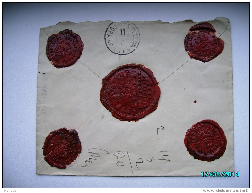 1901  RUSSIA  LATVIA  RIGA  WAX  SEALED  MONEY LETTER  REGISTERED  RIGA II  TO  TALSEN  ,  OLD COVER, 0 - Autres & Non Classés