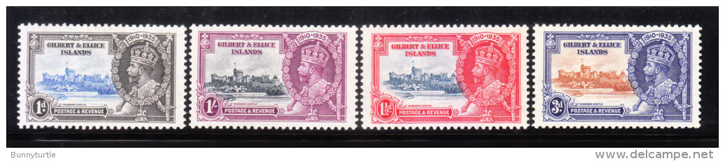 Gilbert &amp; Ellice Islands 1935 Silver Jubilee Issue Omnibus MLH - Gilbert- Und Ellice-Inseln (...-1979)