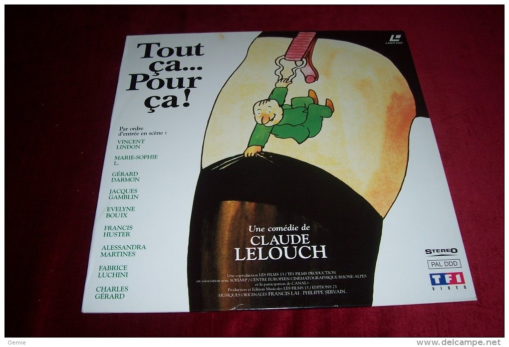 LASERDISC  CDV   °°°  TOUT CA POUR CA  ° CLAUDE LELOUCHE   °° PAL  FRANCAIS  ° - Otros