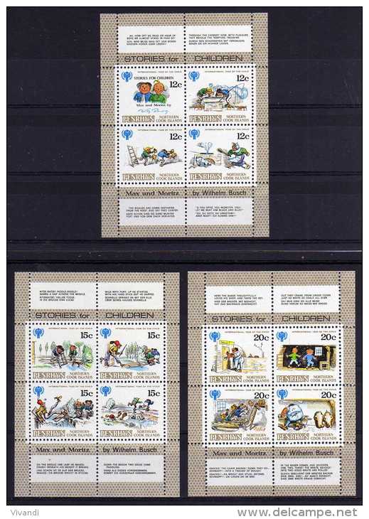 Penrhyn - 1979 - International Year Of The Child Sheetlets - MNH - Penrhyn