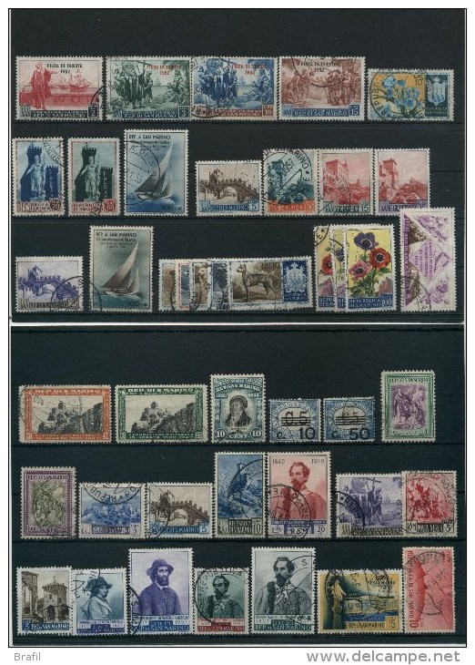 San Marino, Lotto Francobolli Usati, Buon Valore Catalogo - Collections, Lots & Séries