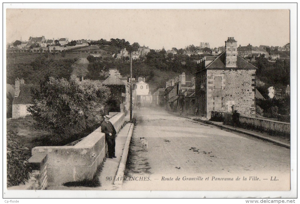 50 - AVRANCHES . ROUTE DE GRANVILLE ET PANORAMA DE LA VILLE - Ref. N°2452 - - Avranches