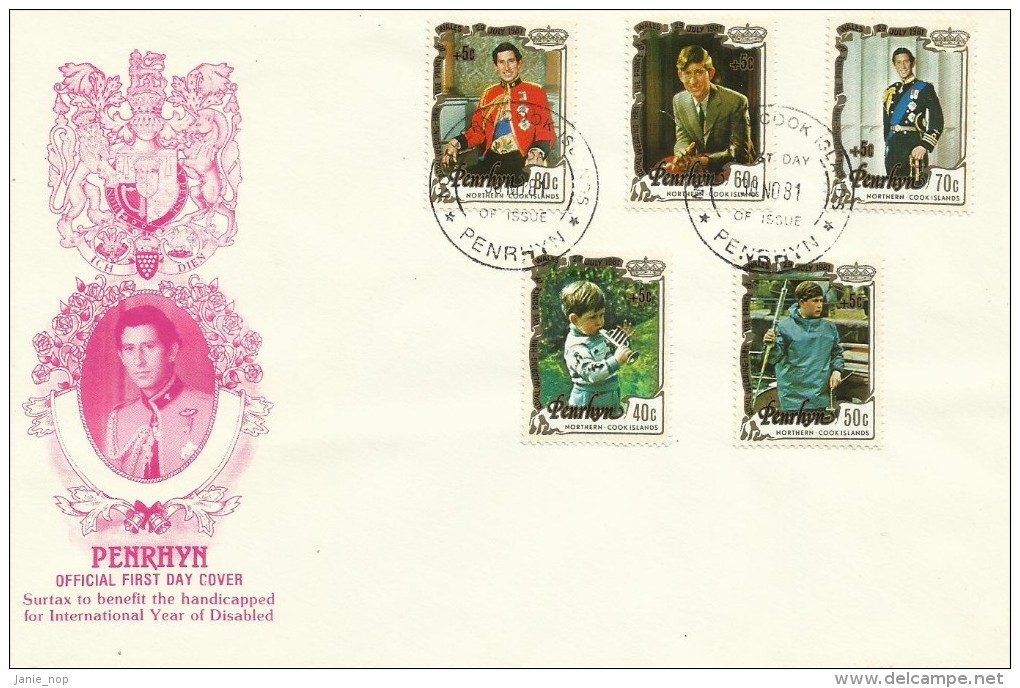 Penrhyn 1981 International Year Of Disabled FDC - Penrhyn