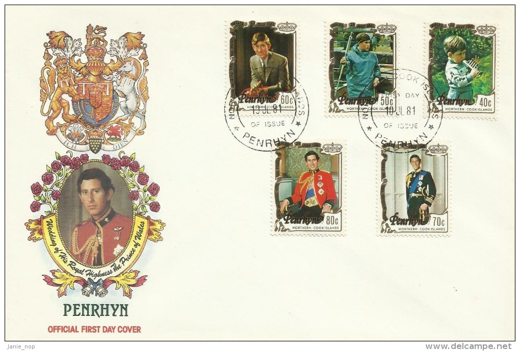 Penrhyn 1981 Royal Wedding FDC - Penrhyn