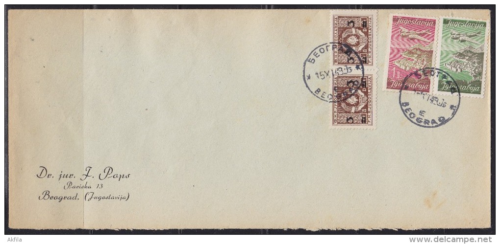 5650. Yugoslavia, 1949, Letter - Briefe U. Dokumente