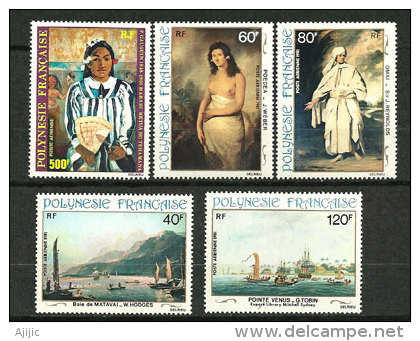 POLYNESIE.Tableau De Paul Gaughin "Mahari Metua",princesse Poedea,Omai & Vues De Tahiti. 5 T-p Neufs ** Côte 33 € - Unused Stamps