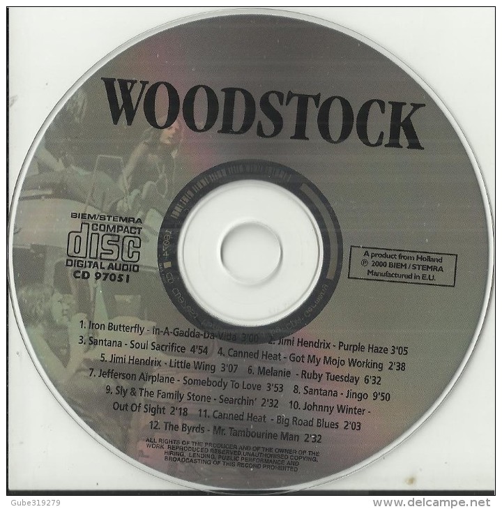 WOODSTOCK - CD 2000 BIEM / STEMRA - HOLLAND - 12 TRACKS - TRACK 2-4-5-7-9 LIVE RECORDINGS - OTHER TRACKS RERECORDINGS - - Other & Unclassified