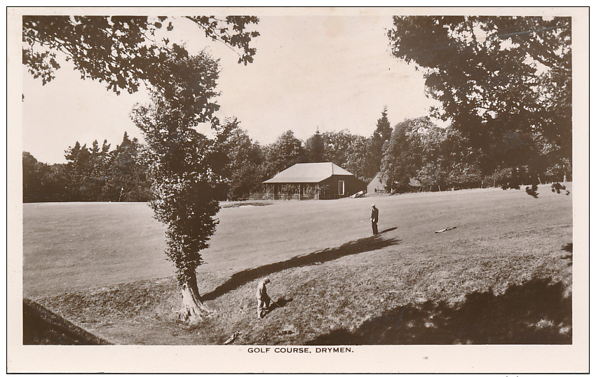 U.K. SCOTLAND: GOLF COURSE, DRYMEN - Real Photo (RPPC) - Holmes' Real Photo Series - Circa 1930's - Stirlingshire