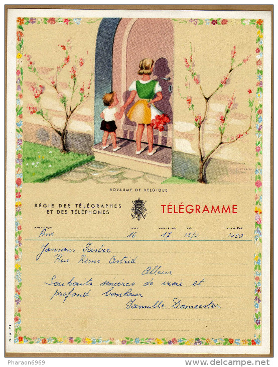 Télégramme Enfants Fleurs - Telegramas