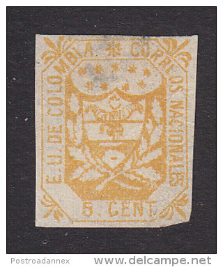 Colombia, Scott #30, Used, Coat Of Arms, Issued 1864 - Colombia