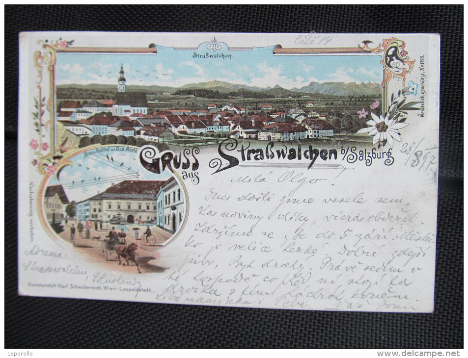 AK STRASSWALCHEN B.Salzburg Litho Schwidernoch 1897 // /  D*13314 - Strasswalchen