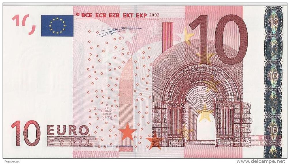 VF NOTA 10 EUROS DO PAYS BAS G006 G1  ASSINATURA  W.D. UNC  W.D. - 10 Euro