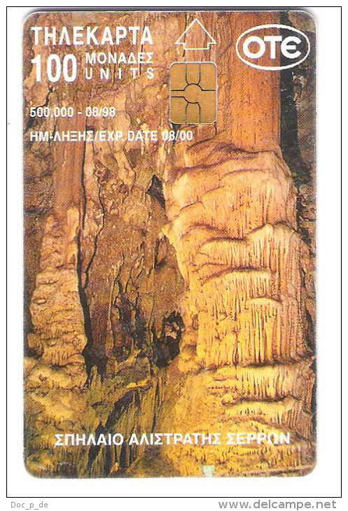 Greece - Limestone Cave - Grotte - Tropfsteinhöhle - Höhle - Chip Card - Gebirgslandschaften