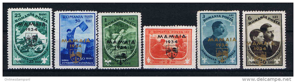 Romenia, 1934 Mi 468 - 473, Yv 476A - 476F MH/* - Ungebraucht