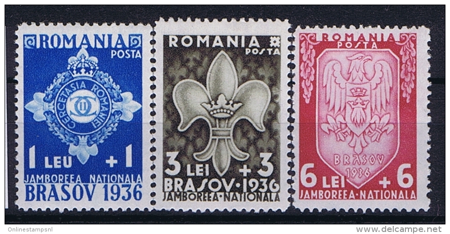 Romenia, 1936 Mi 516 - 518 , Yv  505 - 507 MNH/** - Nuovi