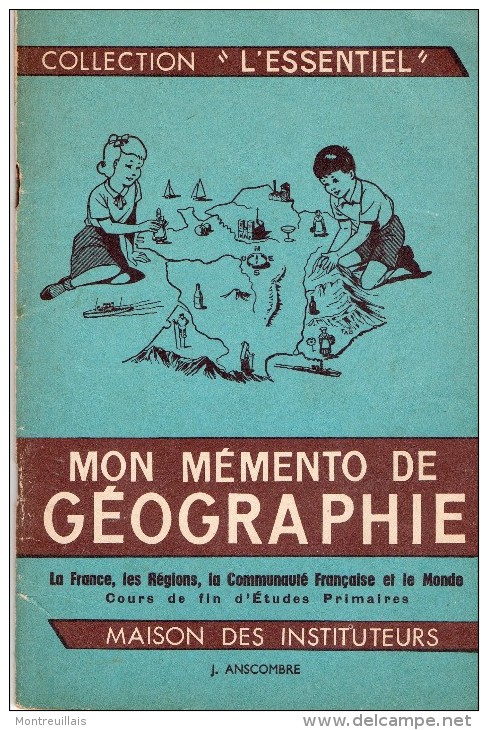 Mon Mémento De Géographie, 70 Pages, Collection L'essentiel, 1971, Collection Essentiel - 6-12 Years Old