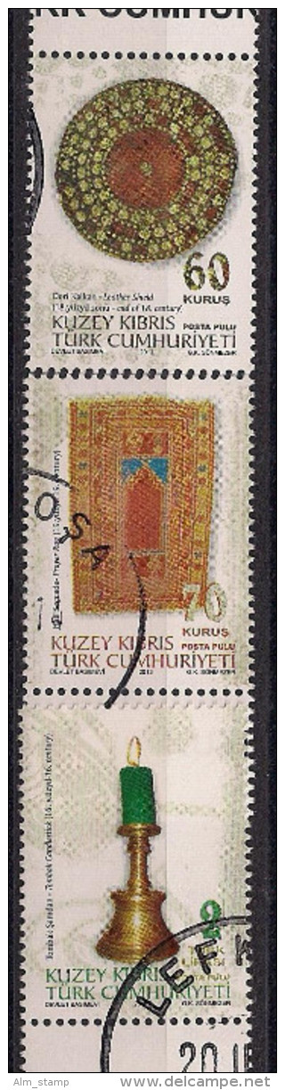 2013 Türkisch Zypern Mi. 779-81 Used Islamische Kunst Und Kultur - Oblitérés