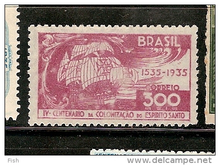 Brazil * & 4º Cent. Da Colonização Do Espirito Santo, Chegada De Vasco Coutinho  1935  (300) - Nuevos
