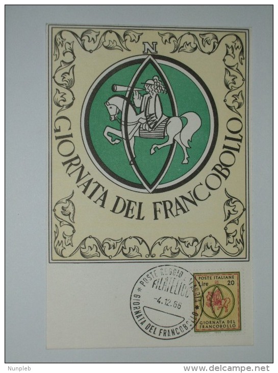 ITALY 1966 POSTCARD GIORNATA DEL FRANCOBOLLO - Non Classificati