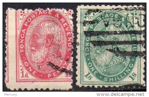 TONGA - 2 Valeurs De 1886-92 Oblitérées - Tonga (...-1970)