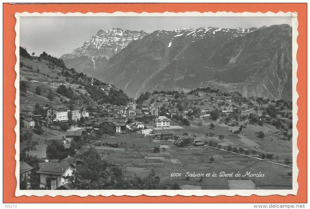 CGG3-20 Salvan Et La Dent De Morcles. Cachet Salvan 1953 - Salvan