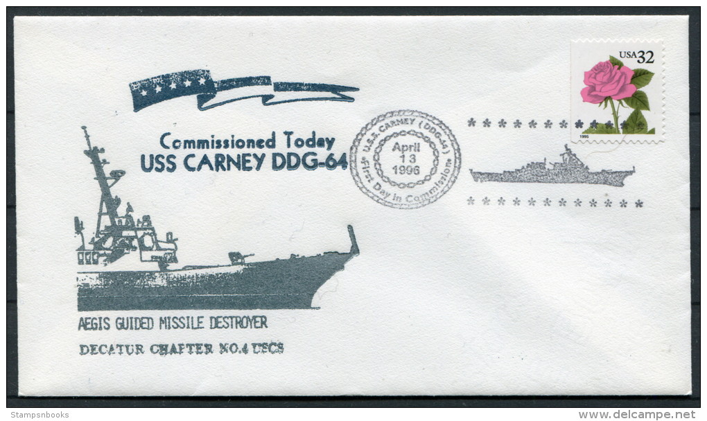 1996 US Navy Ship Cover USS CARNEY DDG 64 - Covers & Documents