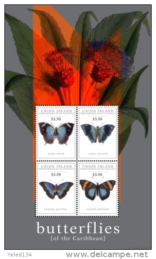 UNION ISL. Of ST.VINCENT ; SCOTT # ; IGPC 1117 SH ; MINT N H STAMPS ( BUTTERFLIES - St.Vincent & Grenadines