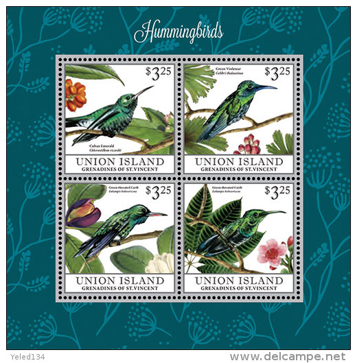 UNION ISL. Of ST.VINCENT ; SCOTT # ; IGPC 1310 SH ; MINT N H STAMPS ( HUMMING BIRDS - St.Vincent & Grenadines