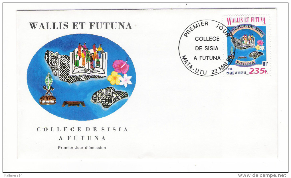 WALLIS Et FUTUNA / TAHITI / POLYNESIE FRANCAISE / COLLÈGE DE SISIA à FUTUNA / Timbre De 235 F. En 1996 - FDC