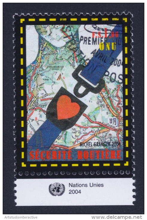 2004 NAZIONI UNITE  "SICUREZZA STRADALE" SINGOLO ANNULLO PRIMO GIORNO - Used Stamps