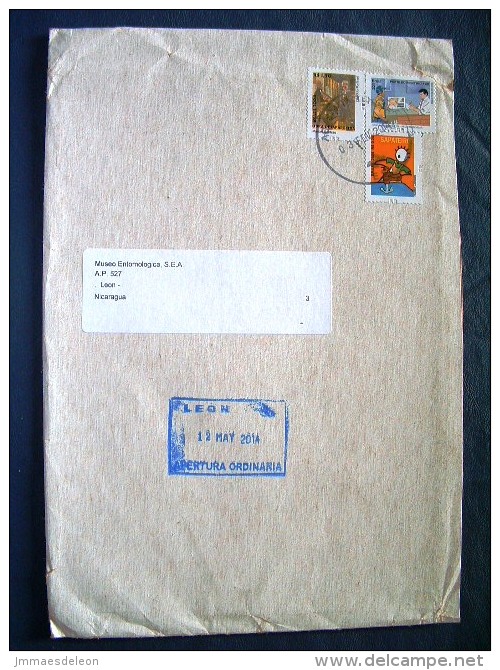 Brazil 2014 Cover To Nicaragua - Shoe Maker - Painting - Postal Service Letter Sending - Briefe U. Dokumente