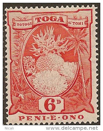 TONGA 1942 6d Coral SG 79 HM #CS237 - Tonga (1970-...)