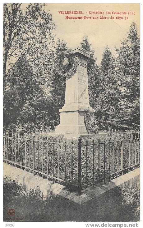 Villersexel - Cimetière Des Cosaques - Monument élevé Aux Morts - Carte Edition Sisler Non Circulée - Monuments Aux Morts