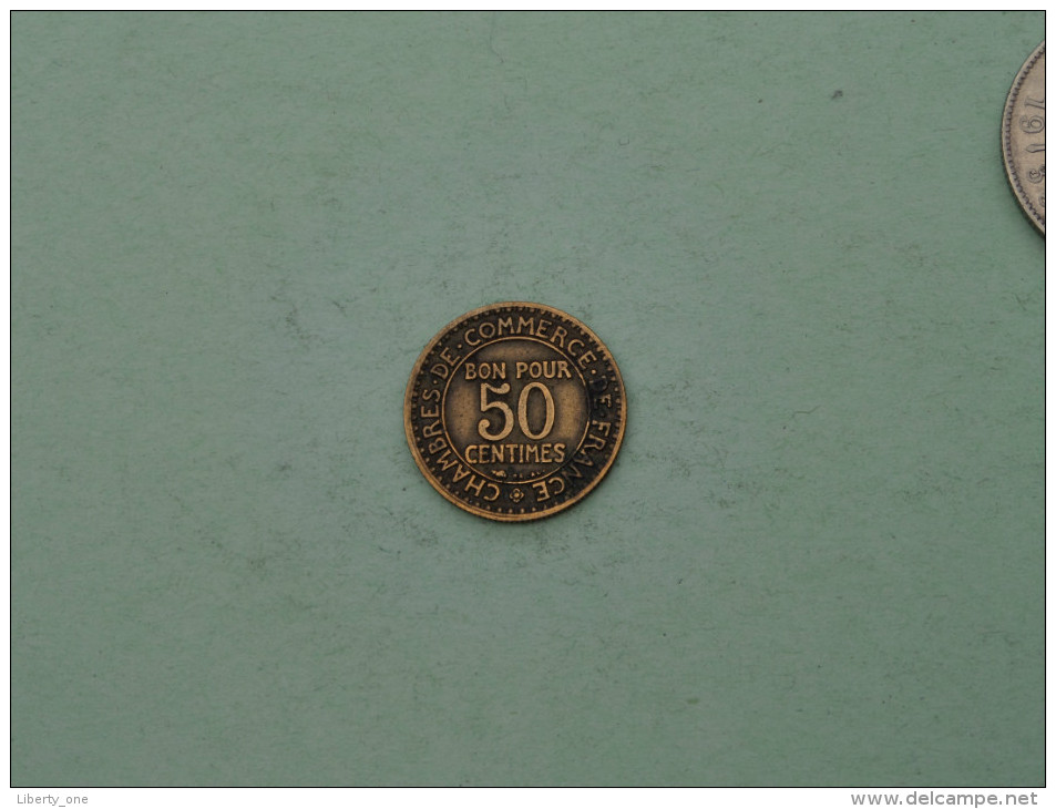 1928 - 50 Centimes Chambre De Commerce Mercury / KM 884 ( Uncleaned Coin / For Grade, Please See Photo ) !! - Autres & Non Classés