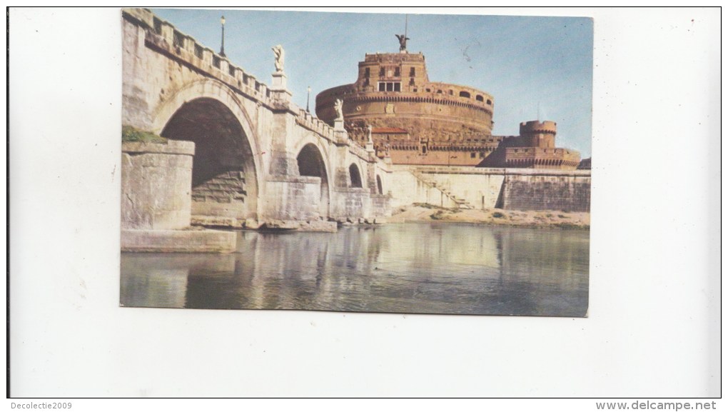 BF23210 Roma Ponte E Castel Sant Angelo   Italy  Front/back Image - Castel Sant'Angelo