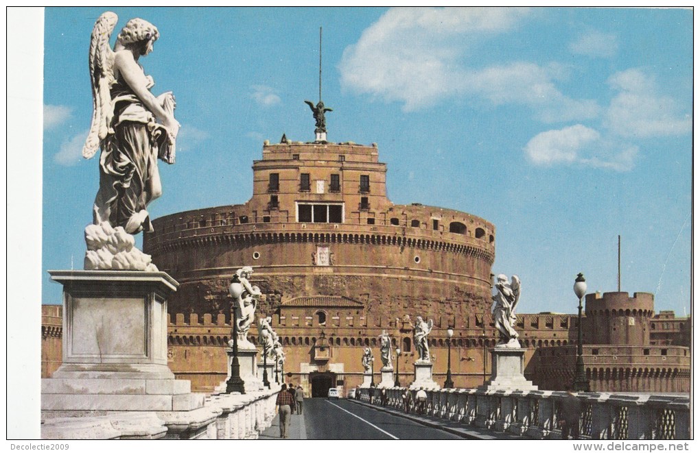 BF23223 Roma Ponte E Castel S Angelo  Italy  Front/back Image - Bruggen