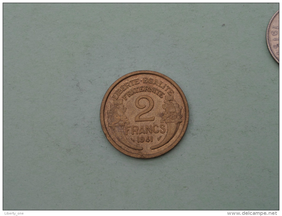 1941 - 2 Francs / KM 886 ( Uncleaned Coin / For Grade, Please See Photo ) !! - Autres & Non Classés