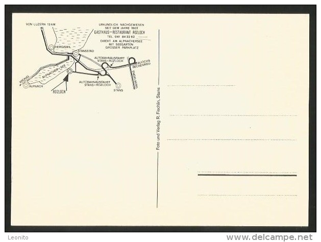STANSSTAD Stans Gasthaus Restaurant Seit 1602 ROZLOCH Alpnachersee Seegarten - Stans