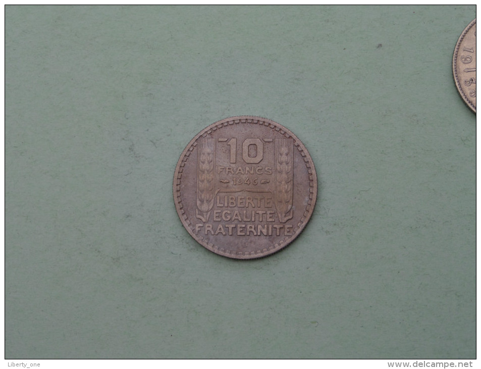 1946 B - 10 Francs / KM 908.2 ( Uncleaned Coin / For Grade, Please See Photo ) !! - Autres & Non Classés