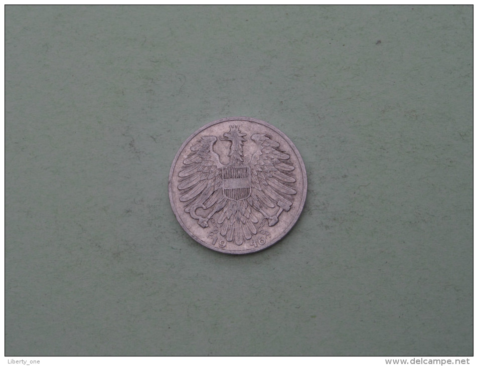 1946 - 1 Shilling / KM 2871 ( Uncleaned Coin / For Grade, Please See Photo ) !! - Austria