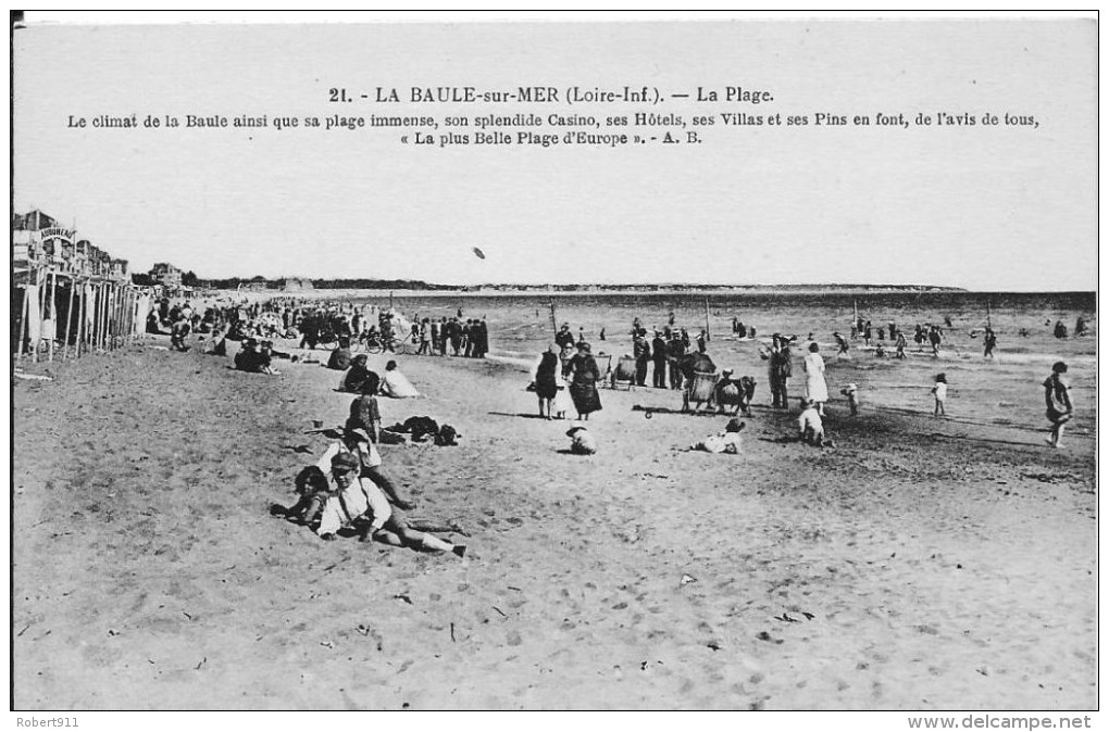 LA BAULE SUR MER : La Plage -  CPA Non Utilisée - La Baule-Escoublac