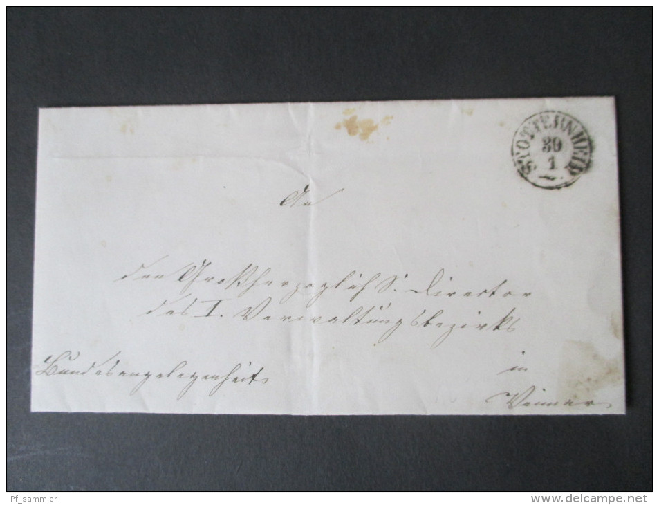 Altdeutschland Beleg Thurn Und Taxis Seltener Stempel Stotternheim 30.1. Mit Siegel! Toller Beleg!! - Lettres & Documents