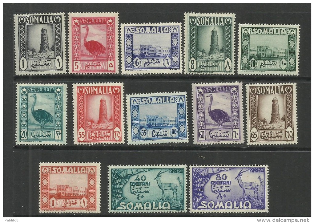 SOMALIA AFIS 1950 SOGGETTI AFRICANI SERIE COMPLETA COMPLETE SET MNH - Somalia (AFIS)