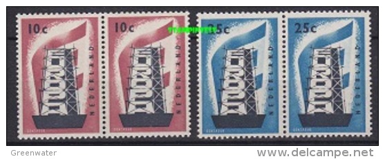 Europa Cept 1956 Netherlands 2v (pair) ** Mnh (15279) - 1956