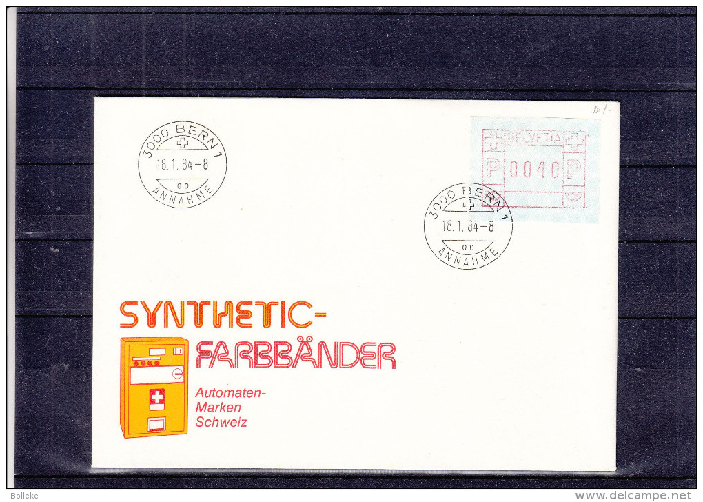 Suisse - Timbres Automates - Lettre De 1984 - Oblitération Bern - Automatic Stamps