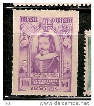 Brazil ** & 8º Cent. Da Monarquia Portuguesa, Salvador Benevides  1940  (370) - Ongebruikt