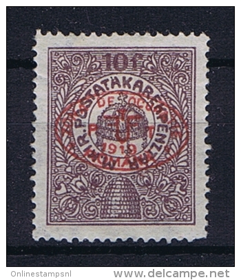 Romenia, Occupation Of Hungary, Debrecen Debreczin Mi. 6A MH/*  Signed/ Signé/signiert/ Approvato - Unused Stamps