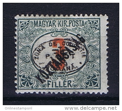 Romenia, Occupation Of Hungary, Debrecen Debreczin Mi. Porto Nr 3  MH/*  Signed/ Signé/signiert/ Approvato - Unused Stamps