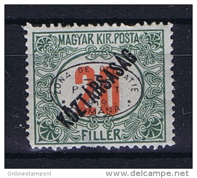 Romenia, Occupation Of Hungary, Debrecen Debreczin Mi. Porto Nr 14  MH/*  Signed/ Signé/signiert/ Approvato - Nuovi